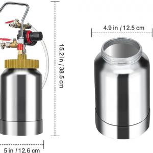 2 literes festékszóró nyomástartó tartály – 3,1 bar maximális nyomással, 1,8 mm-es fúvókával, univerzális csatlakozásokkal