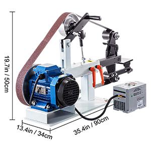 3 az 1-ben szalagcsiszoló 1500 W (2 LE) – 0–2800 ford./perc, 5,08 × 208 cm szalag, frekvenciaváltós sebességszabályzás