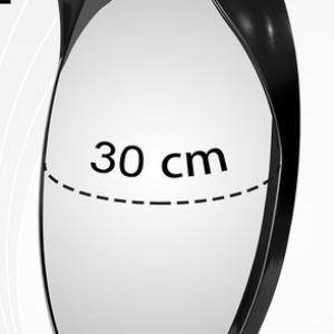 30 cm-es állítható domború biztonsági tükör, 130° látómezővel – időjárásálló, falra szerelhető kivitel