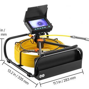 30 m-es professzionális csővizsgáló kamera 4,3″ LCD kijelzővel, IP68 kamerafejjel és 8500 mAh akkumulátorral
