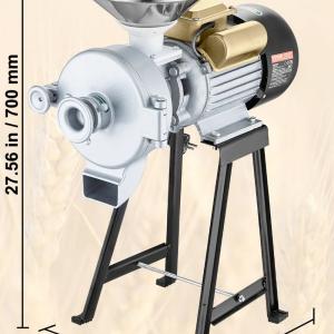 3000 W-os ipari száraz- és nedvesanyag-daráló, fűszermalom állítható őrlési finomsággal, 50 kg/óra kapacitással