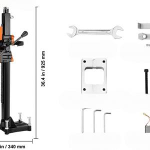 3500 W gyémánt magfúrógép állvánnyal, 20–300 mm fúrási átmérő-tartománnyal