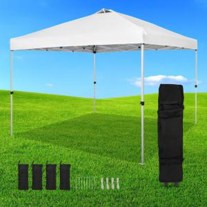 3x3 m Pop-up összecsukható rendezvénysátor hordozótáskával, UV védelem + AJÁNDÉK viharvédelem fehér