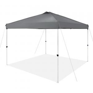 3x3 m Pop-up sátor – Összecsukható rendezvénysátor hordozótáskával, homokzsákokkal és UV-védelemmel (szürke)
