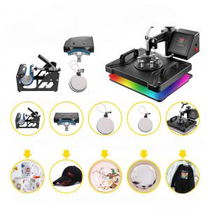 5 az 1-ben hőprésgép – digitális vezérléssel, 360°-ban forgatható karral, 29 × 38 cm-es nyomólappal, kompakt méretben (38,5 × 29,5 × 35,5 cm)