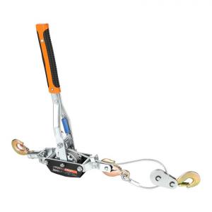 5 T teherbírású racsnis kézi csörlő – 3,5 m acélkábel, kétfokozatú mechanika, professzionális húzó- és mentési felhasználás