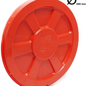 60 cm-es domború biztonsági tükör, 130–160° látószöggel – polikarbonát, rögzítőanyaggal