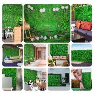 6db zöld műcserjelevél-kerítés dekorfal puszpáng  50 x 50 cm  (1,5 m2)