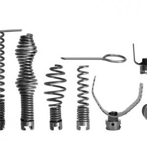 850 W elektromos csőtisztító gép 21 m (Ø22 mm), 14,5 m (Ø16 mm) és 5 m (Ø10 mm) spirállal, 20–200 mm csőátmérőhöz, 12 tisztítófejjel, 450 ford./perc