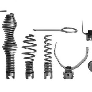 850 W ipari csőtisztító, csőgörény, lefolyótisztító gép – 22-es spirálrendszerrel, duguláselhárító készülék spirálokkal és 12 fejjel, Ø20–200 mm csövekhez