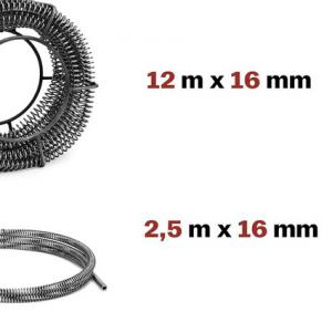 850 W ipari csőtisztító, csőgörény, lefolyótisztító gép – duguláselhárító készülék spirálokkal és 12 fejjel, Ø20–200 mm csövekhez