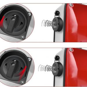 850 W ipari csőtisztító, csőgörény, lefolyótisztító gép – duguláselhárító készülék spirálokkal és 12 fejjel, Ø20–200 mm csövekhez