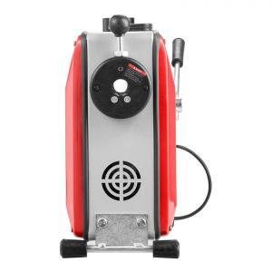 850 W-os elektromos lefolyó- és csőtisztító gép, Ø 50–200 mm, acélrugós kábelekkel és 11 vágófejjel