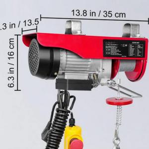 A ChatGPT ezt mondta:  250 kg teherbírású elektromos acélhuzalos csörlő, 510 W / 220 V, 12 m emelési magassággal és vezetékes távirányítóval, tiszta réz motorral