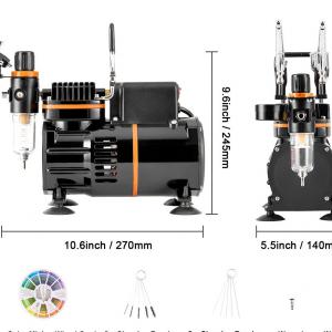 Airbrush légkompresszor 120 W (1-3 bar) 3 fúvókával