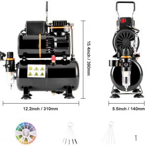 Airbrush légkompresszor 120 W (1-3 bar)1 fúvókával