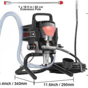 Airless festékszóró 950 W teljesítményű, 207 bar üzemi nyomású  professzionális felhasználásra