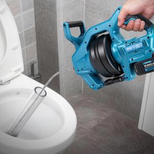Akkumulátoros csőtisztító gép, lefolyótisztító  7,6 m-es spirállal, 2 db akkumulátorral – 19–85 mm átmérőjű lefolyókhoz, 18 V, 650 fordulat/perc