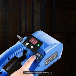Akkumulátoros elektromos pántológép 9–16 mm-es PP/PET pántszalaghoz – 3200 N, 2 × 5000 mAh
