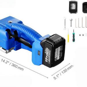 Akkumulátoros elektromos pántológép 9–16 mm-es PP/PET pántszalaghoz – 3200 N, 2 × 5000 mAh