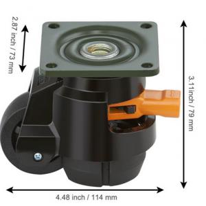 Állítható magasságú, nagy teherbírású forgó görgők – 4 db-os készlet, 360°-os elfordulás, görgőnként 125 kg terhelhetőség, ipari és bútoripari felhasználásra