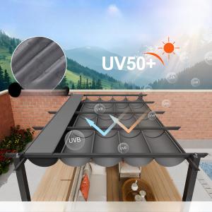 Alumínium pergola elhúzható napernyővel 3x3m szürke színben