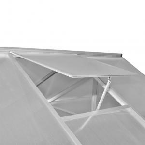 Alumínium üvegház időjárásálló melegház alapkerettel 242 x 190 x 195 cm