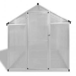 Alumínium üvegház időjárásálló melegház alapkerettel 242 x 250 x 195 cm