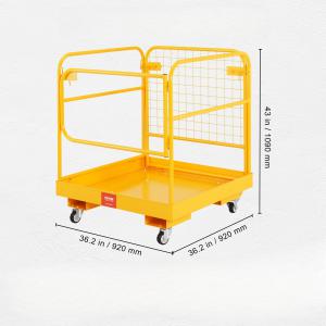 Anyagmozgató targoncaketrec, szállítóketrec, emelőkosár max 544 kg, 4db kerékkel
