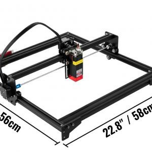 Asztali lézergravírozó gép 5,5 W lézermodul munkaterület 41x40 cm