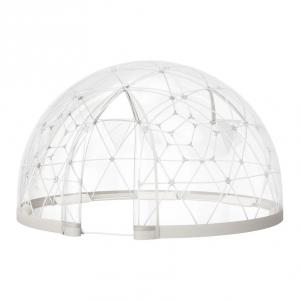 Átlátszó buboréksátor, kerti iglu- és kupolasátor 3,6 m átmérővel, 4–7 személyes kivitelben, 360°-os panorámával, vízálló PVC borítással és időjárásálló szerkezettel