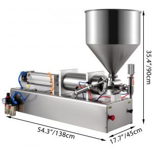 AUTOMATA PNEUMATIKUS DUGATTYÚS TÖLTŐGÉP 1000-5000 ML TÉRFOGATÚ, 50 LITERES GARAT, ROZSDAMENTES ACÉL