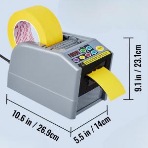 Automata ragasztószalag-adagoló és vágógép – manuális/automata üzemmód, 6 előre beállított vágási hossz, 6–60 mm szalagszélesség, ipari kivitel