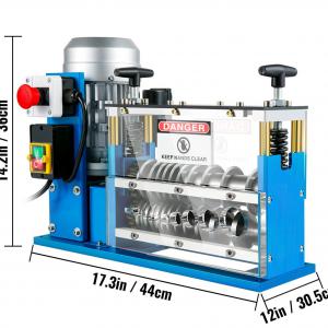 Automatikus, 370 W-os kábelhántoló és kábelnyúzó gép, 1,5–38 mm átmérőhöz, 30 m/perc csupaszítási sebességgel