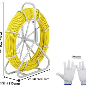 Berudaló, behúzó szál kerekes kerettel, üvegszálas 130 m(6,35 mm)