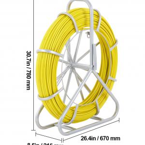 Berudaló, behúzó szál kerekes kerettel, üvegszálas 150 m (7,9 mm)