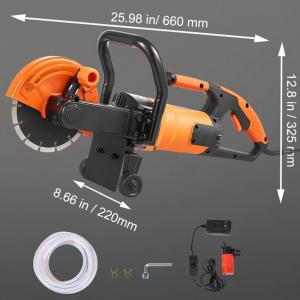 Betonvágó 180 mm-es tárcsával – 2000 W, 5400 ford./perc, 63 mm vágásmélység, 110 V