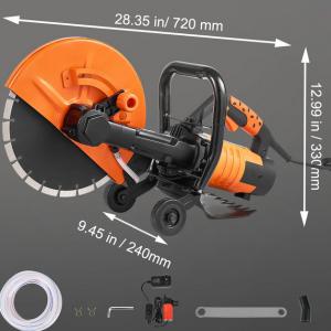 Betonvágó 305 mm-es tárcsával – 2,8 kW, 5200 ford./perc, 114 mm vágásmélység, 220–240 V