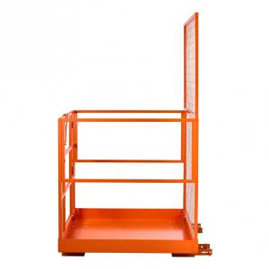 Biztonsági ketrec villástargoncához, anyagmozgató platform, kapuva 122 × 115 cm, 635kg teherbírás