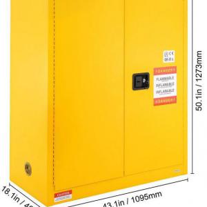 Biztonsági tárolószekrény – 109,5 × 46 × 127,3 cm  114 liter