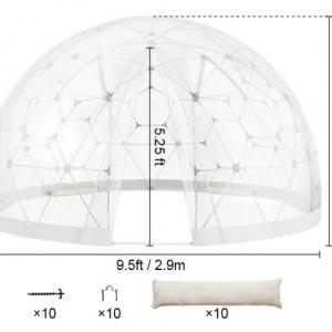 Buboréksátor, kerti iglu gömbsátor 290 x 176  cm 2-4 személyes