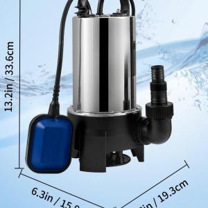 Búvárszivattyú úszóval  1100 W, rozsdamentes acél, áramlási sebesség 20000 l/h, nyomómagasság 9 m