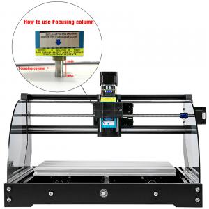 CNC asztali gravírozógép 300 × 180 × 45 mm munkaterülettel, 5500 mW-os, 450 nm-es lézermodullal