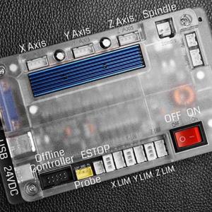 CNC asztali marógép – végálláskapcsolókkal, vészleállítóval és alumínium Z-tengellyel (284×180×40 mm munkatér)