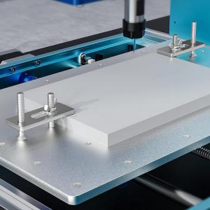 CNC asztali marógép – végálláskapcsolókkal, vészleállítóval és alumínium Z-tengellyel (284×180×40 mm munkatér)