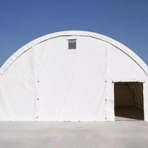 Csarnok mezőgazdasági íves hangársátor terménytároló sátor 9,15x20m ponyva tűzálló PVC zöld, statikai csomaggal  (183 m²)