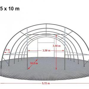 Csarnoksátor hangársátor mezőgazdasági ívelt sátor 9,15x10m, PRIMEtex-ponyva