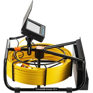 Csatornavizsgáló csőkamera készlet – 30 m félmerev kábel, 16 GB SD-kártya, 10,9 cm (4,3”) LCD kijelzővel