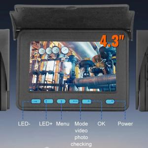 Csatornavizsgáló csőkamera készlet – 30 m félmerev kábel, 16 GB SD-kártya, 10,9 cm (4,3”) LCD kijelzővel