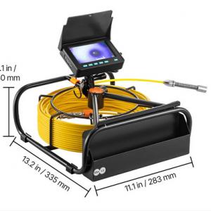 Csatornavizsgáló csőkamera készlet – 50 m félmerev kábel, 16 GB SD-kártya, 10,9 cm (4,3”) LCD kijelzővel